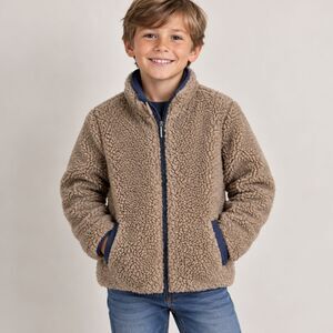 Atlantis Weathergear Boy's Reversible Coat/Jacket Teddy Nylon Brown Blue Small/8